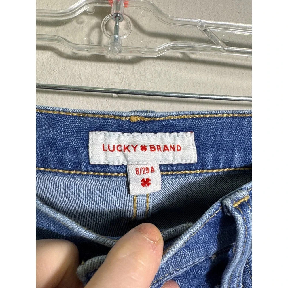 Lucky Brand Women's Bridgette High Rise Skinny Jeans Medium Wash Size 29/8 Boho